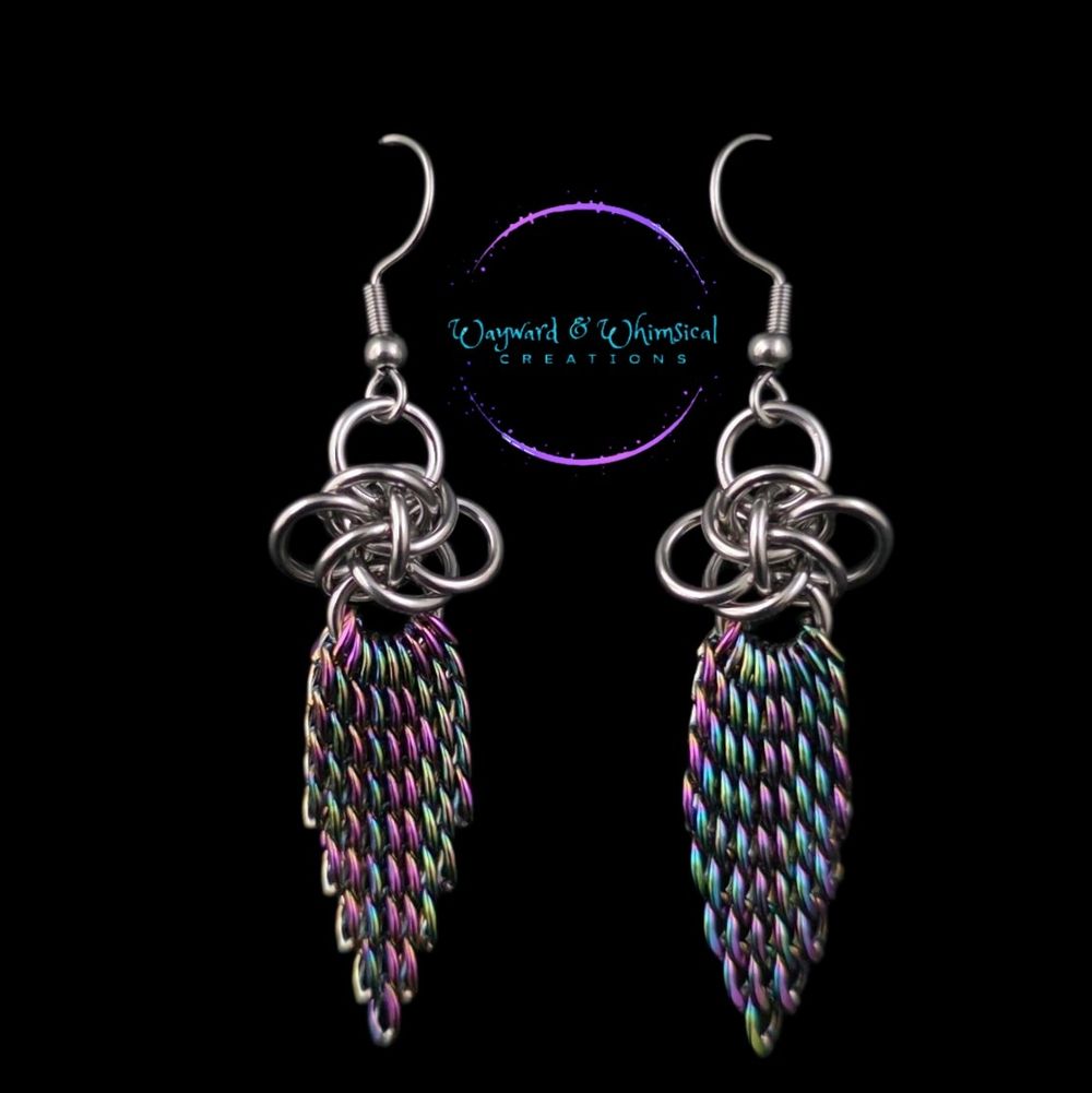 Rainbow Fringe Earrings 
